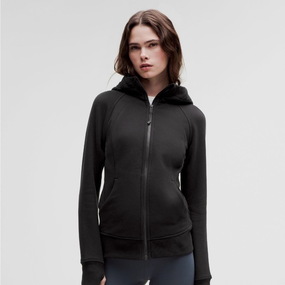 lululemon athletica Tops - Lululemon full zip scuba hoodie dark grey size 6, soft, sleek, athleisure